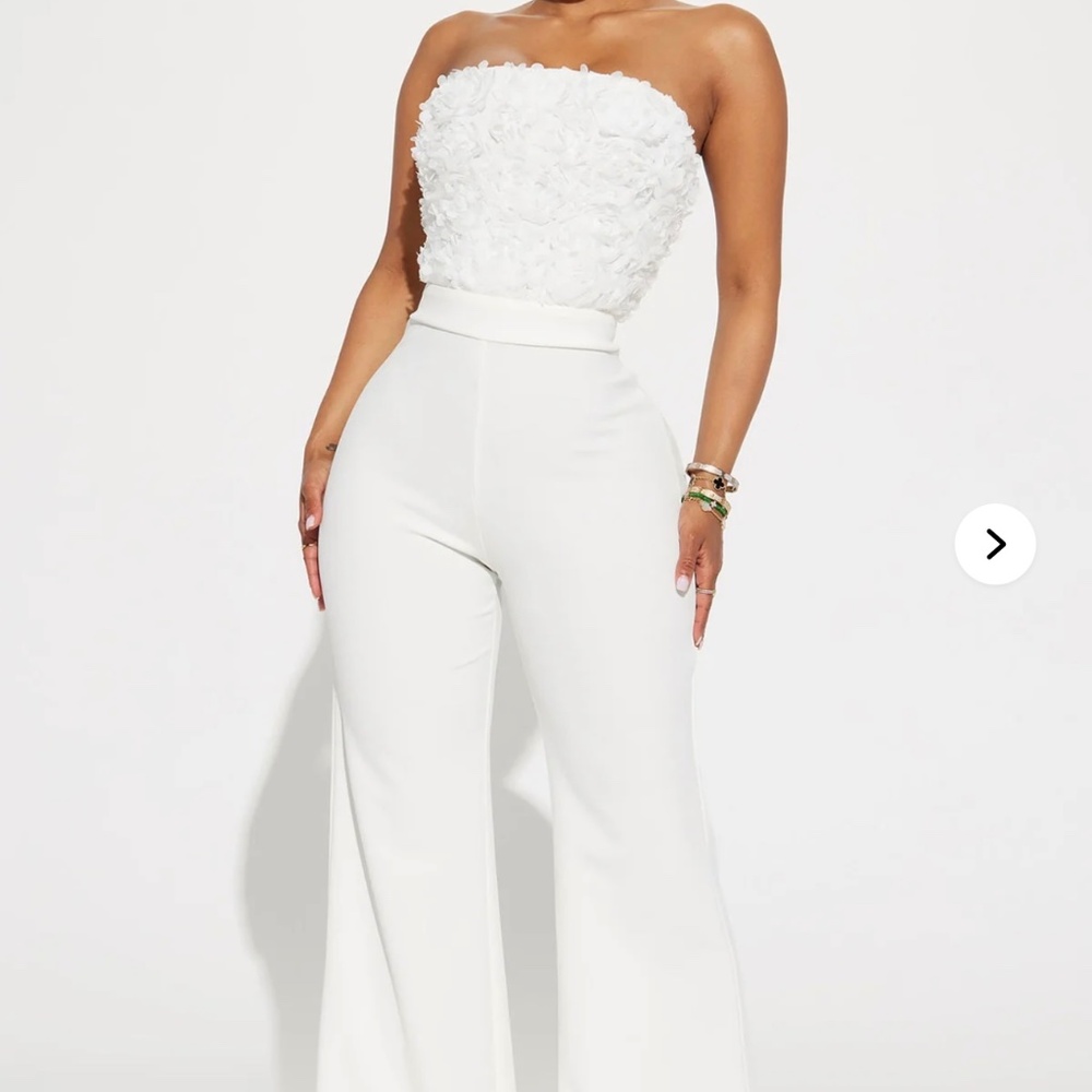 Floral white Jumpsuit - Diana 3D